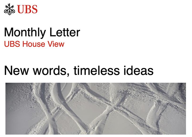 UBS House View │ New words, timeless ideas